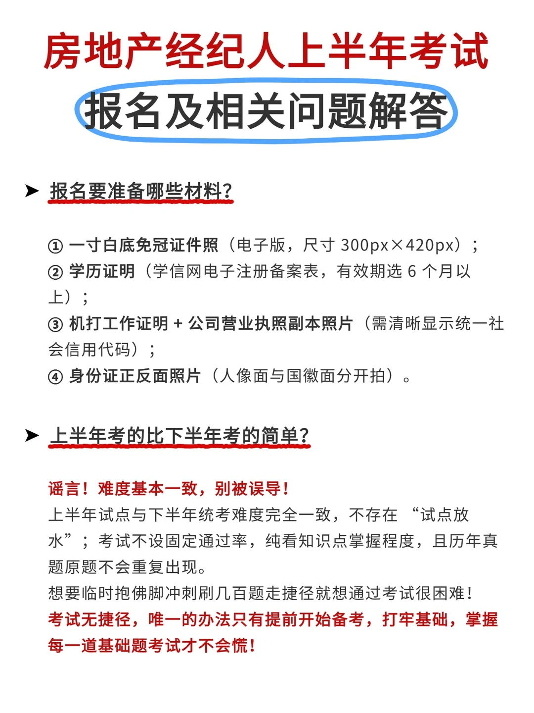 26上半年房地产经纪人考试报名及常见问题