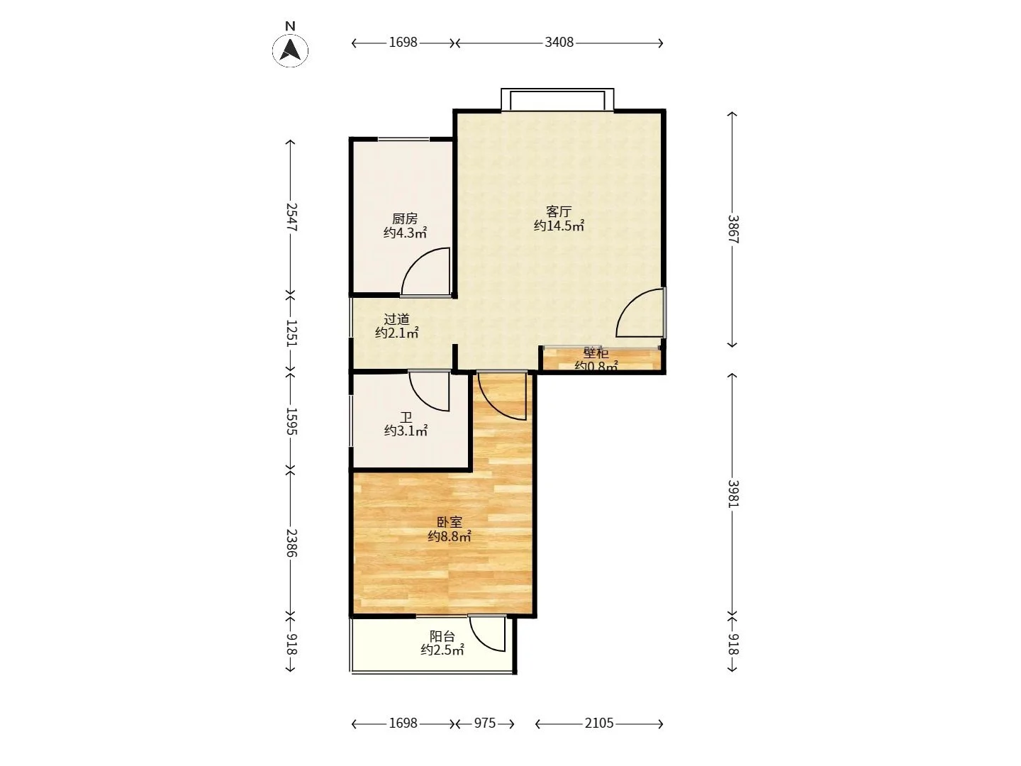 国际城二期一室出租中