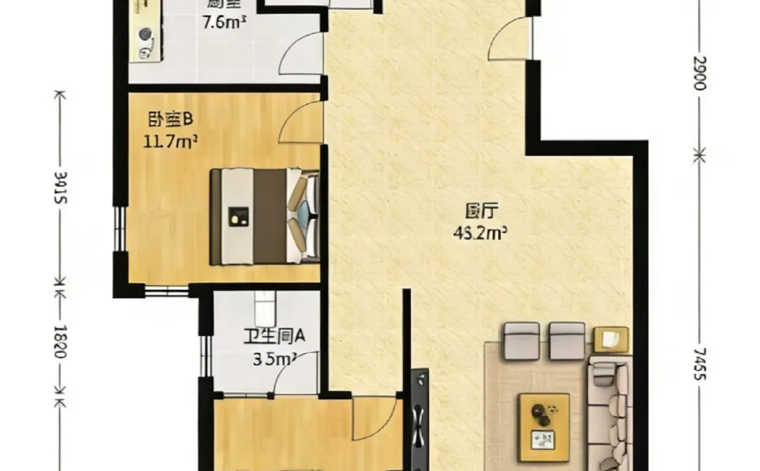 漕河泾 板式南北通电梯小高层全明户型三室