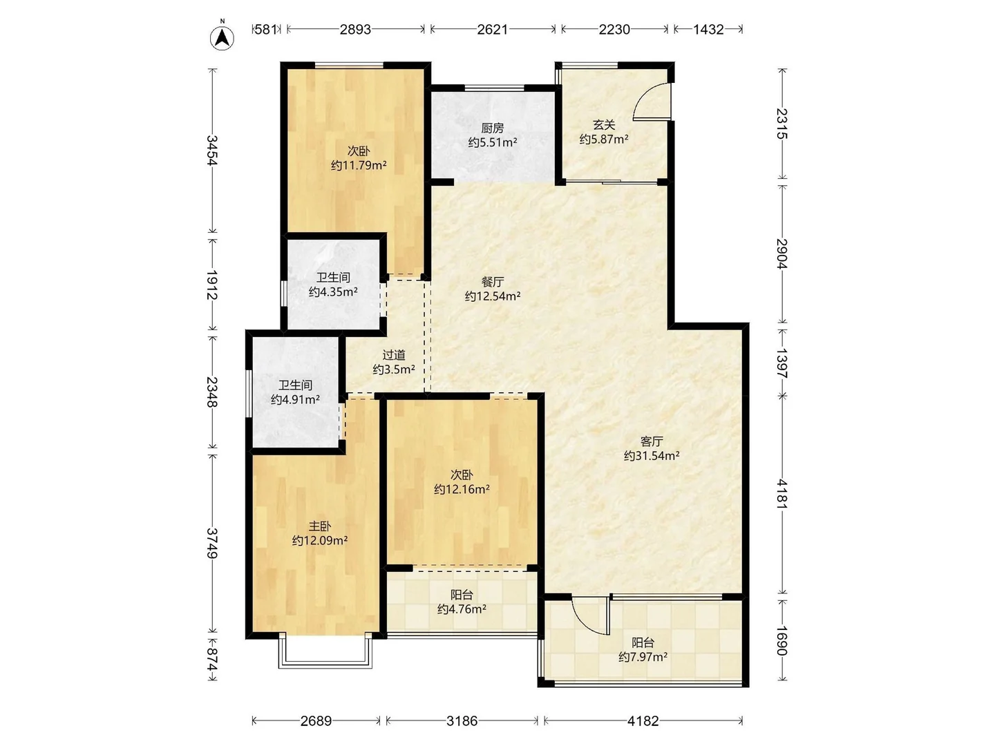 桥西洋房 143m²，168 W