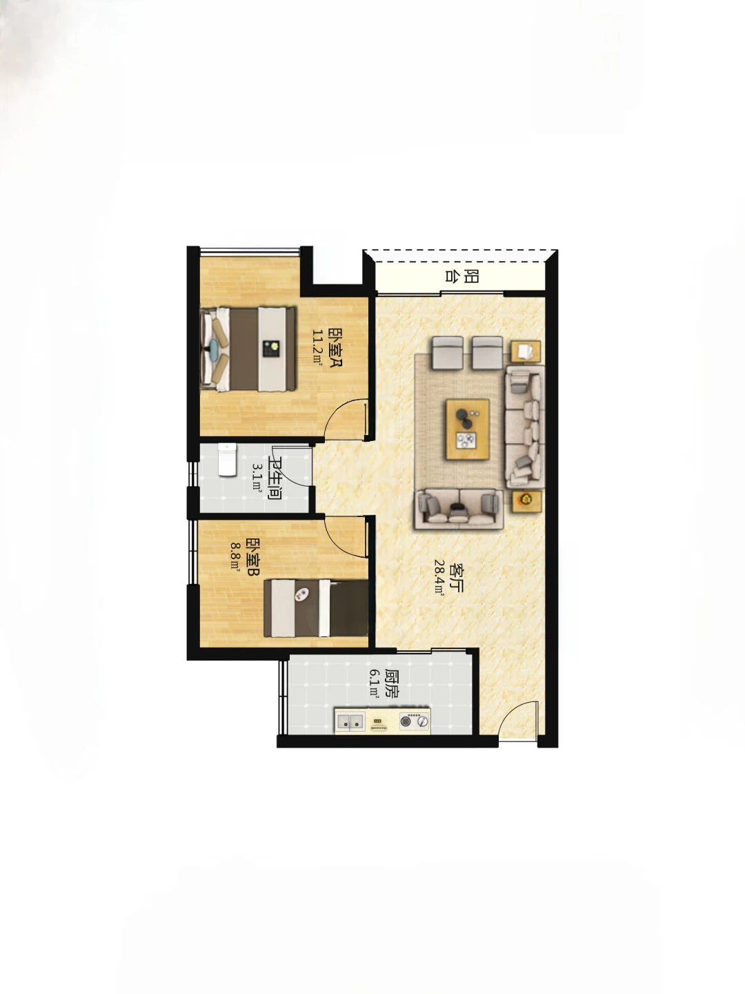首付10万买黄泥磅近地铁正规大两房户型好