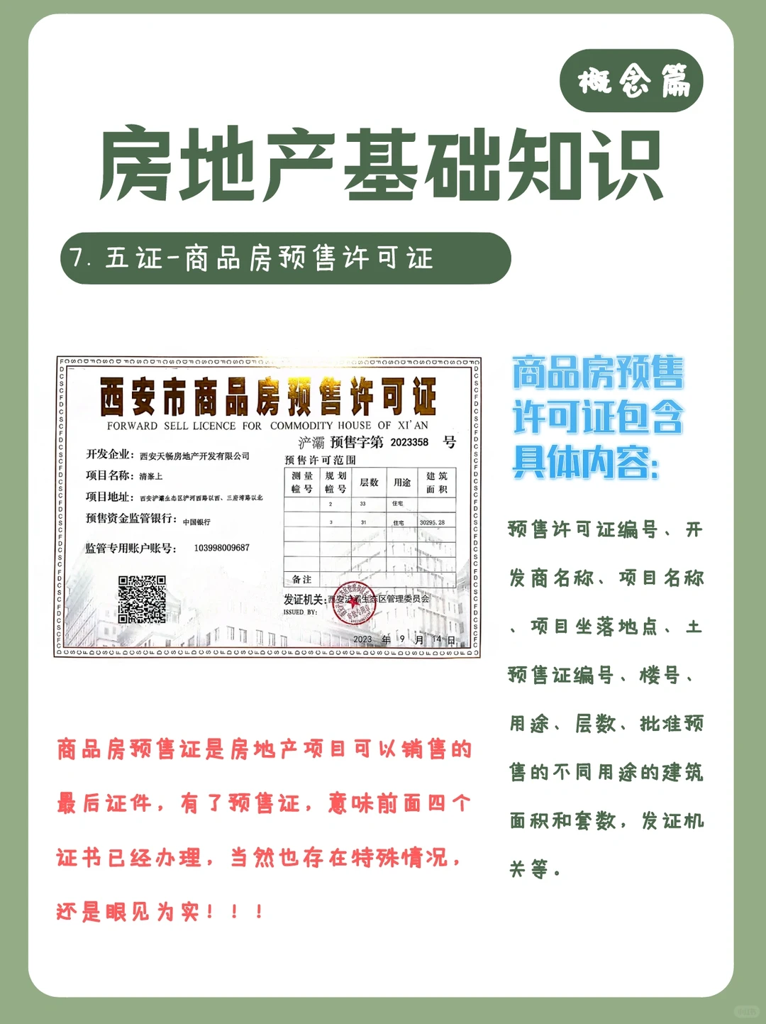 房地产项目“五证”