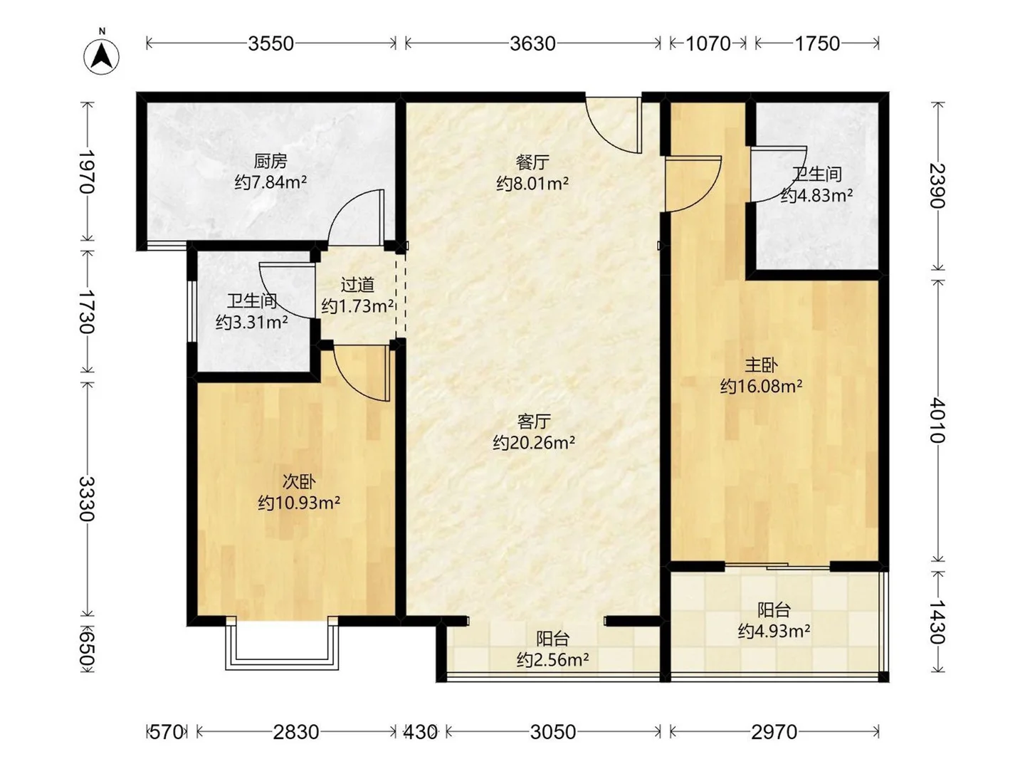 石家庄长安区 | 113㎡ 55万❗次新房中间楼层