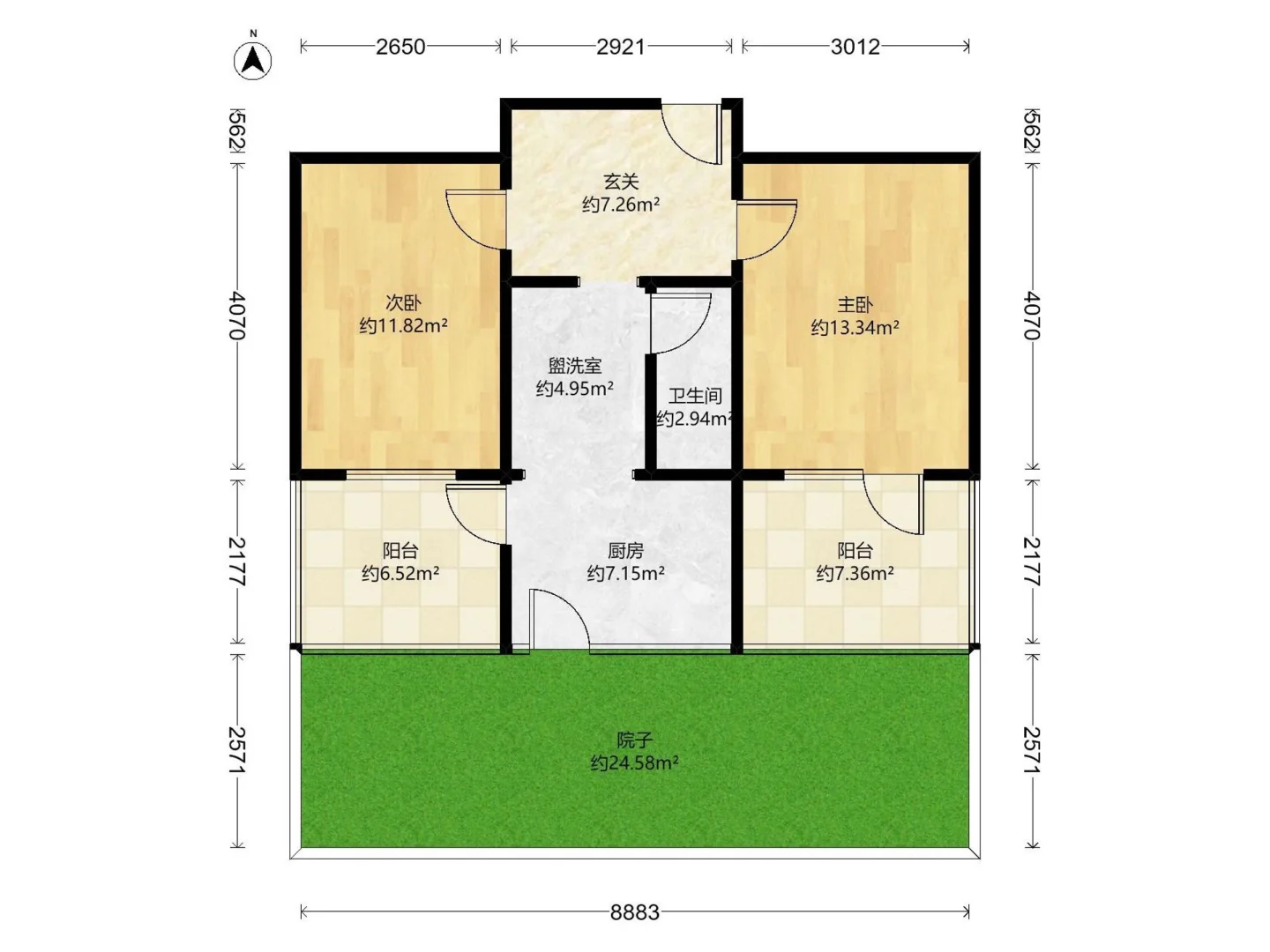 新华区 一楼带院的房子 院子25㎡ 100万