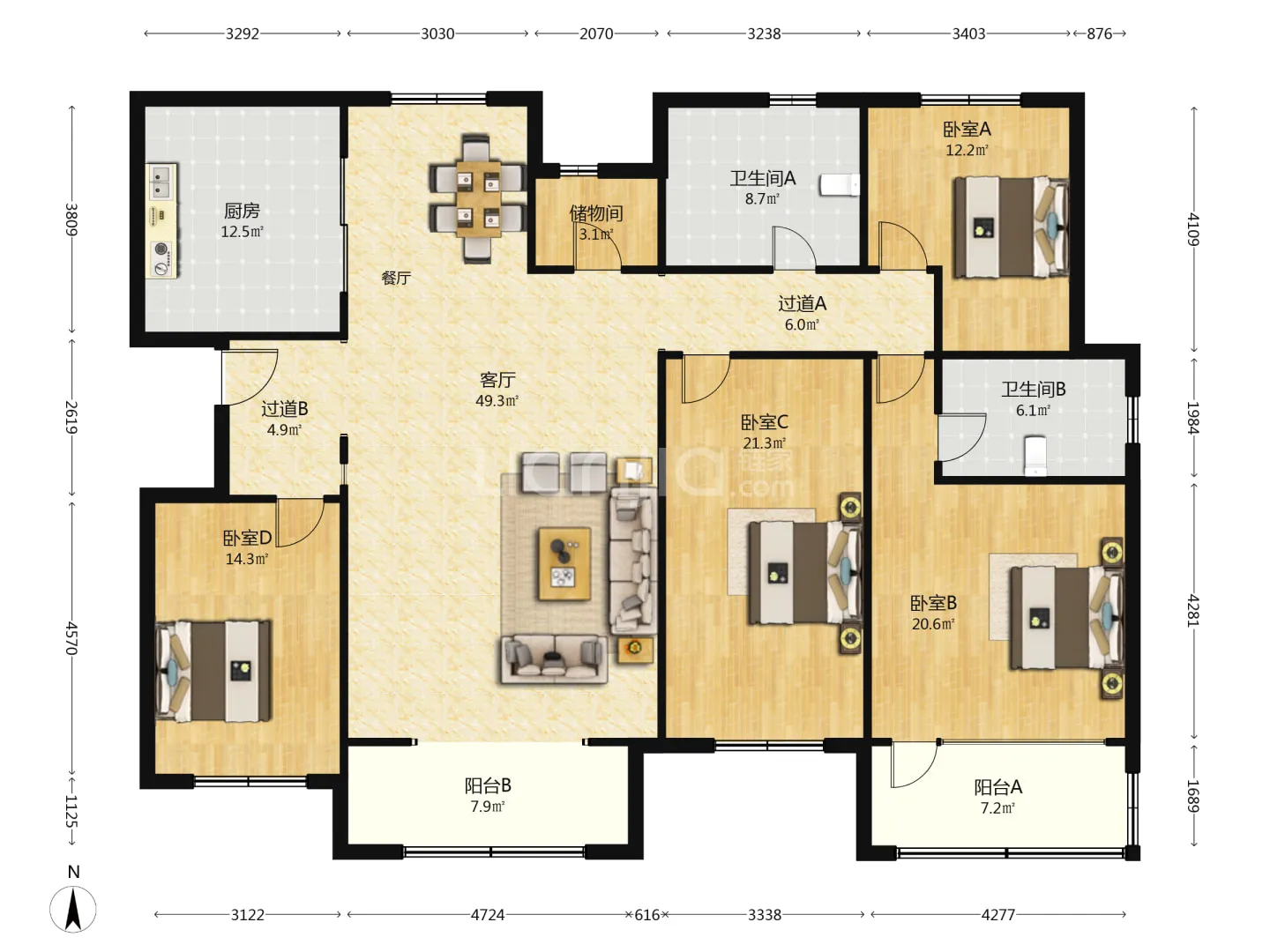 坐标潍坊📍万达北精装未住大平层