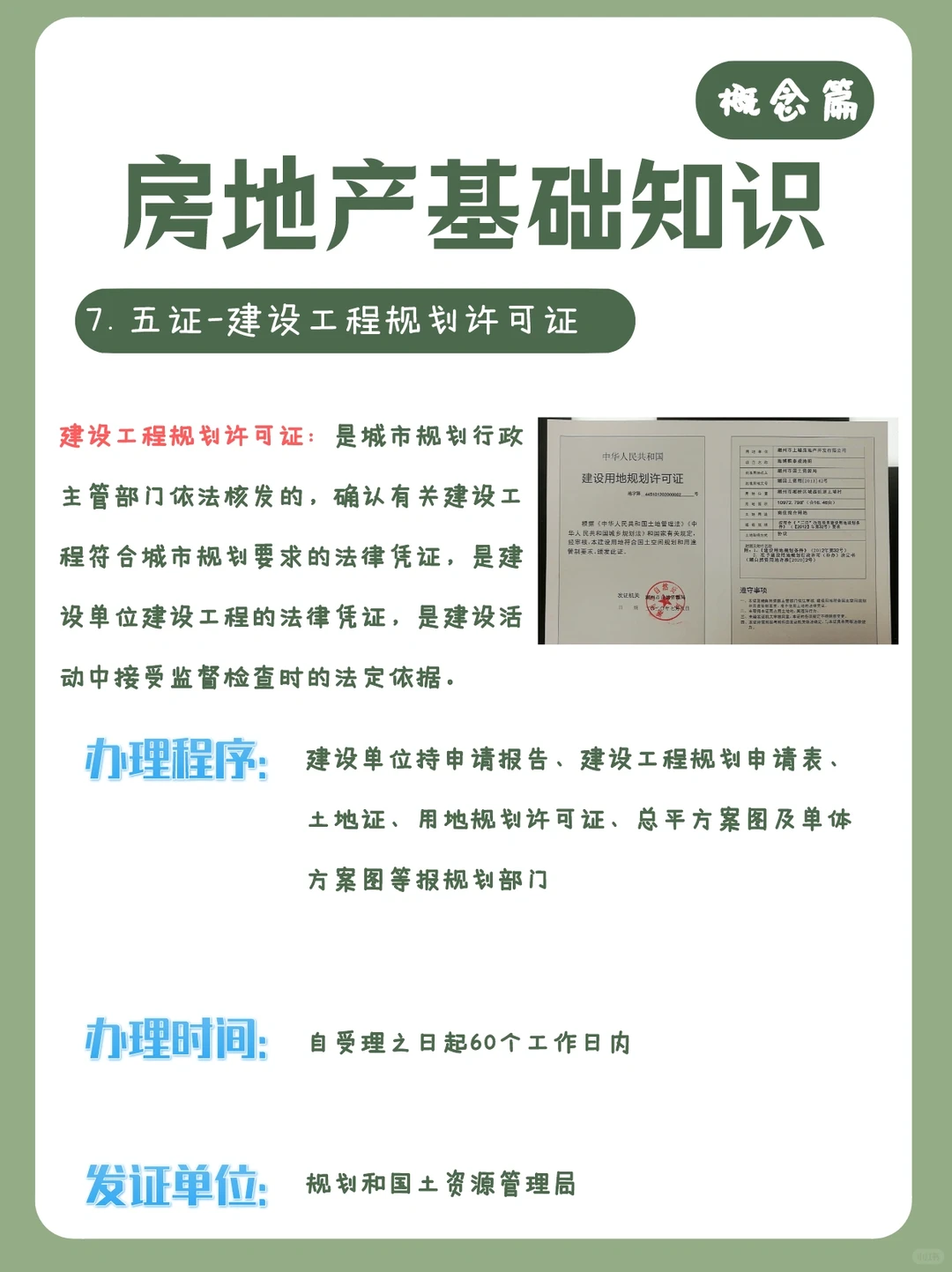 房地产项目“五证”