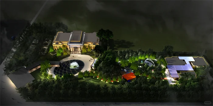 春华秋实售楼处夜景亮化设计