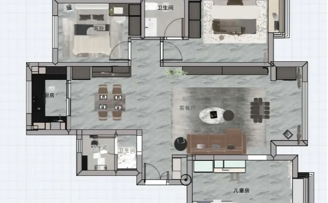 邯郸东区未来城124平精装修领包住