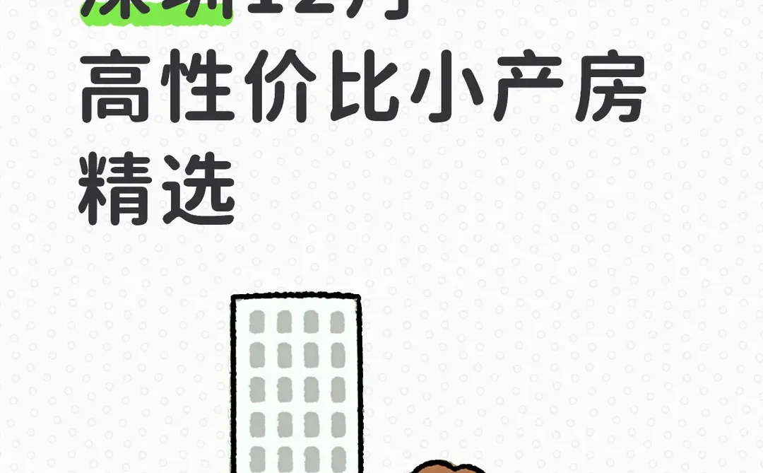 预算有限必看深圳12月高性价比小产房精选