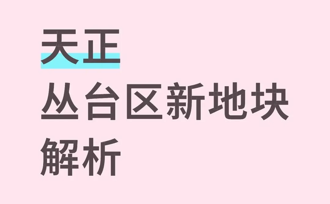 丛台区新地块的解析