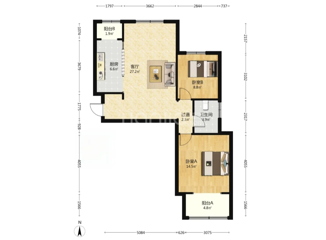 邯郸顺田君邑，精装，好楼层，采光好