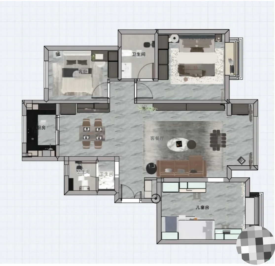 邯郸东区未来城124平精装修领包住