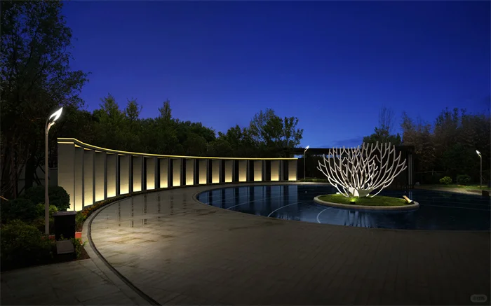 春华秋实售楼处夜景亮化设计