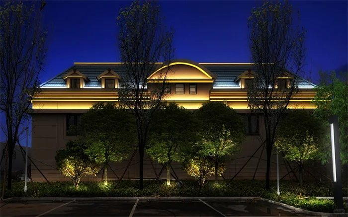 春华秋实售楼处夜景亮化设计