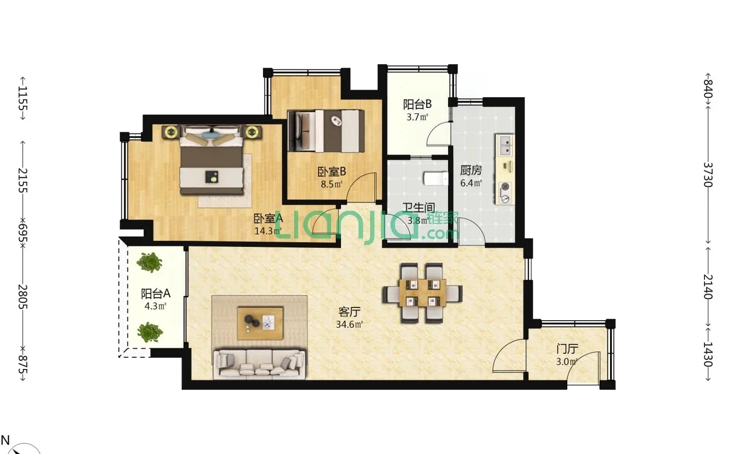 房东出售高新南城都汇 3B 套二自住精装婚房