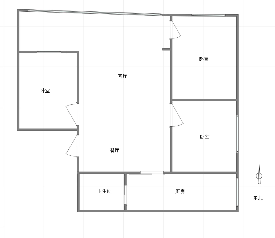 动物园2号线 84㎡3房38.5万