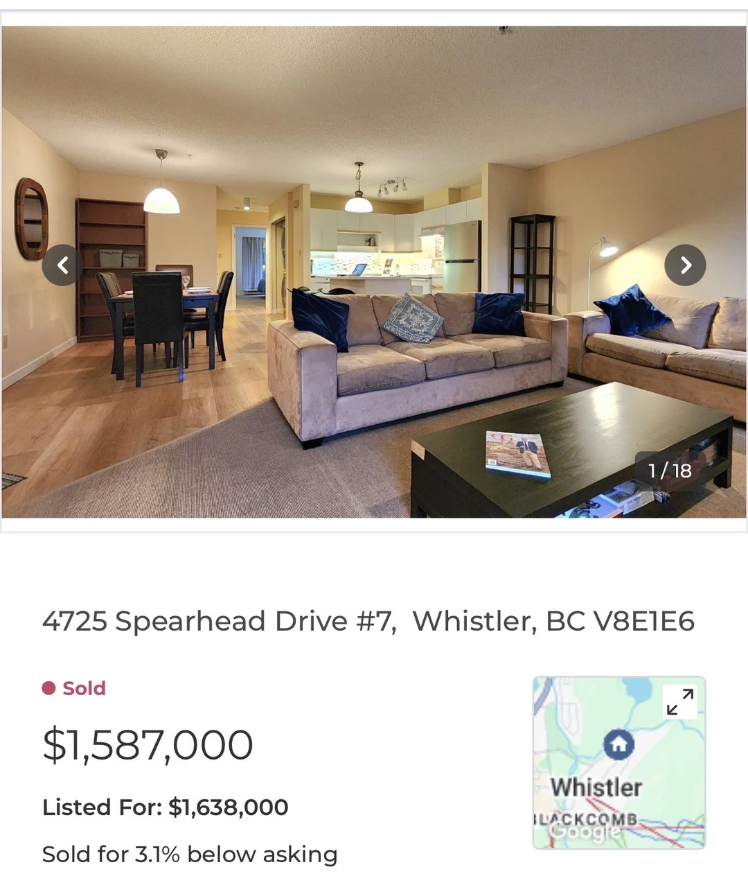 Whistler 惠斯勒最新主要成交