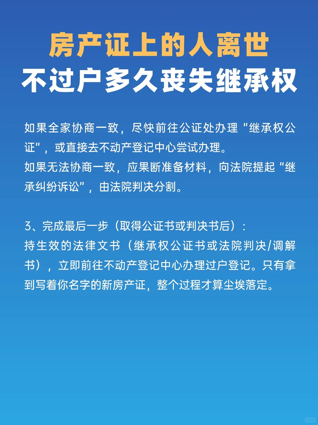 房产证上的人离世，不过户多久丧失继承权？