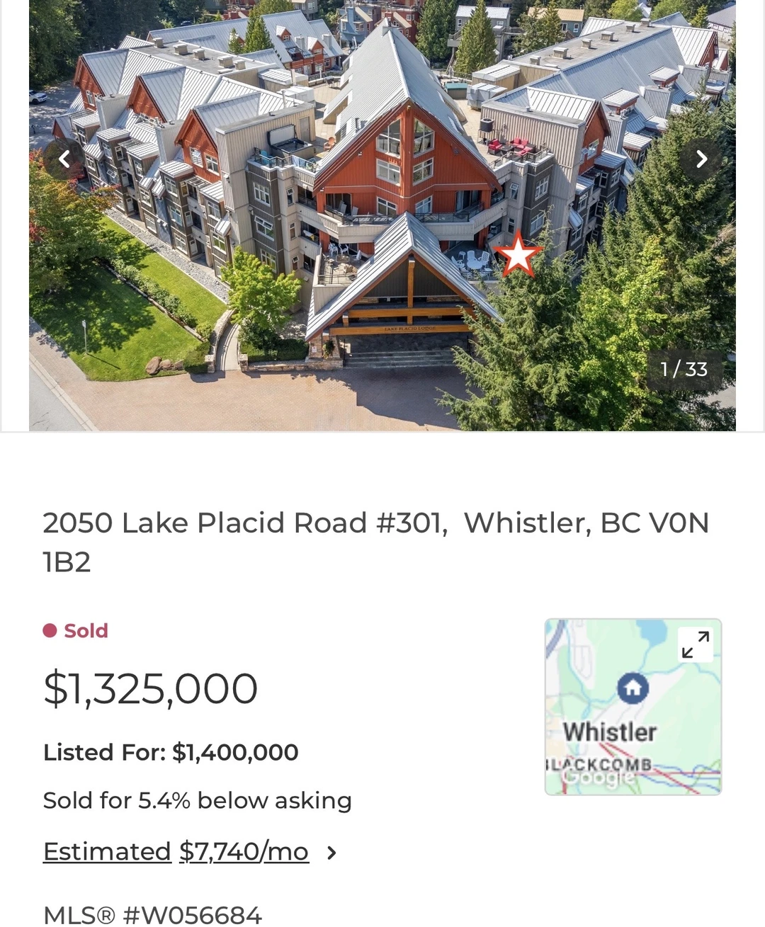 Whistler 惠斯勒最新主要成交