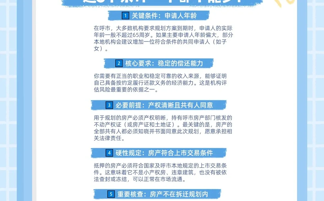呼市房产抵押｜想用房子规划资金？