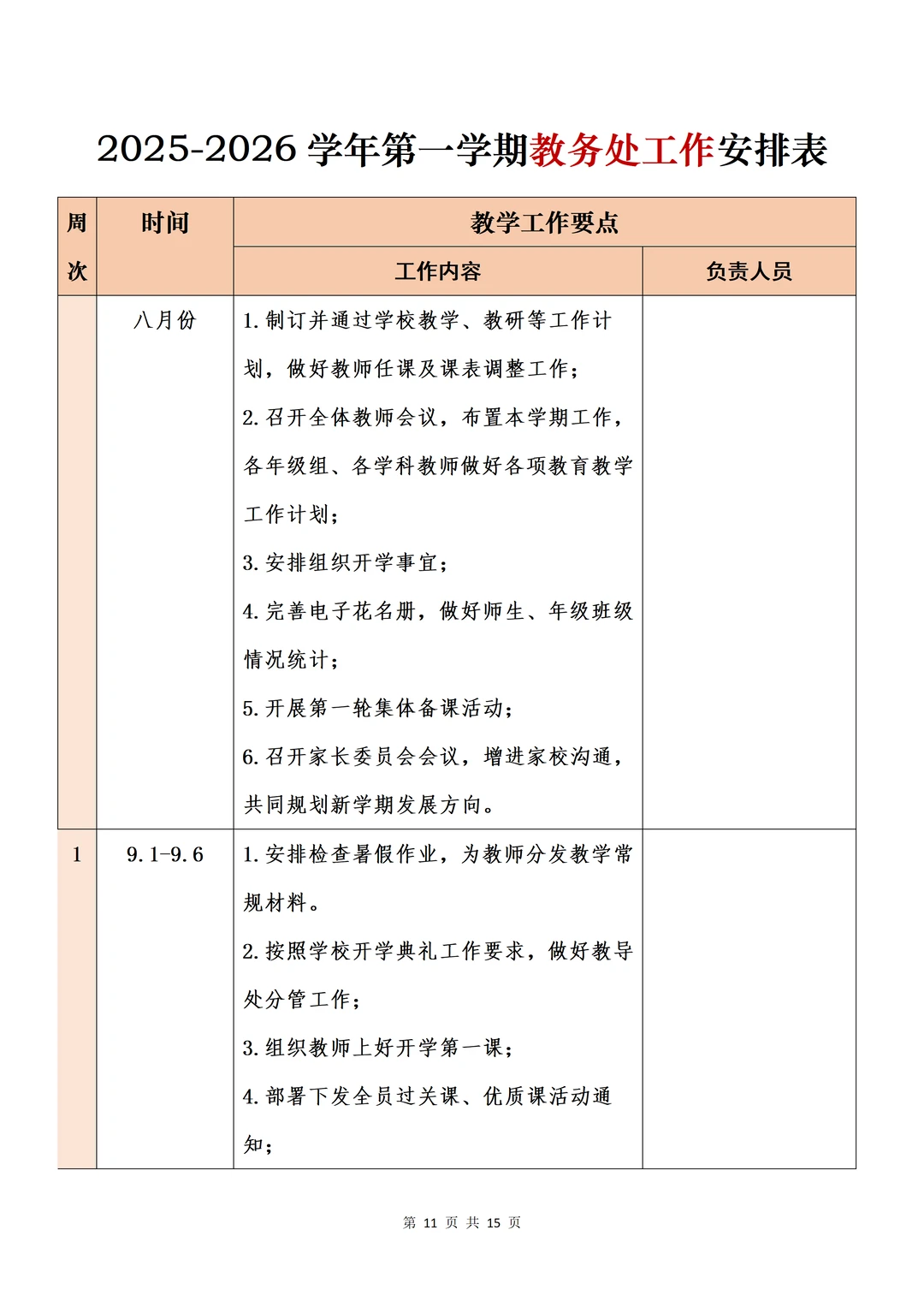 终于写好了❗️2025年秋季教务处工作计划