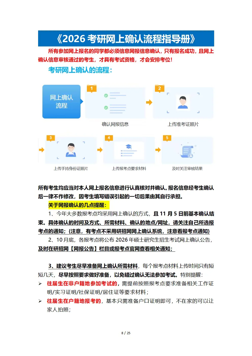 26考研网上确认材料上传流程，审核一次就过