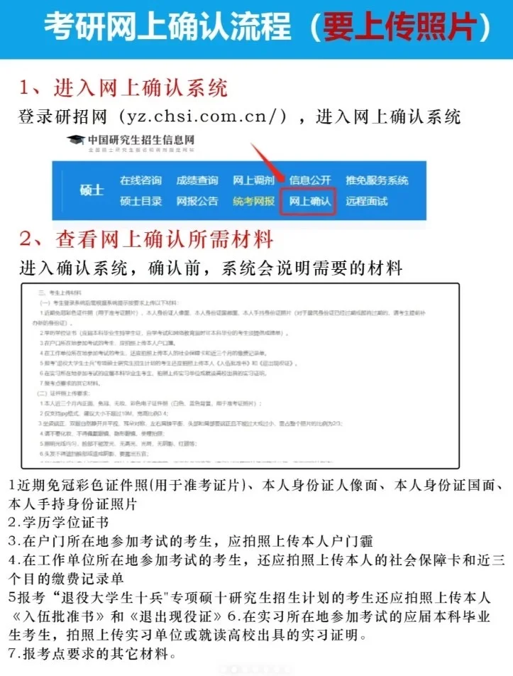 手把手教您如何进行网上确认⚠️别忘了照片