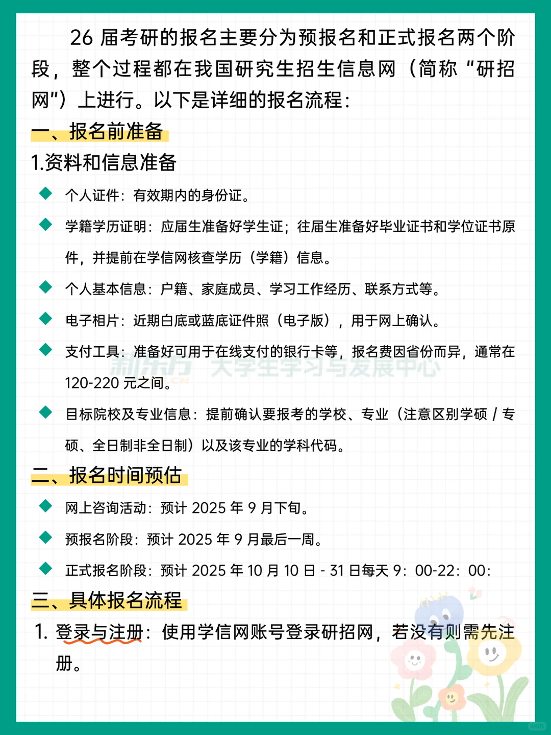 26考研报名流程详解