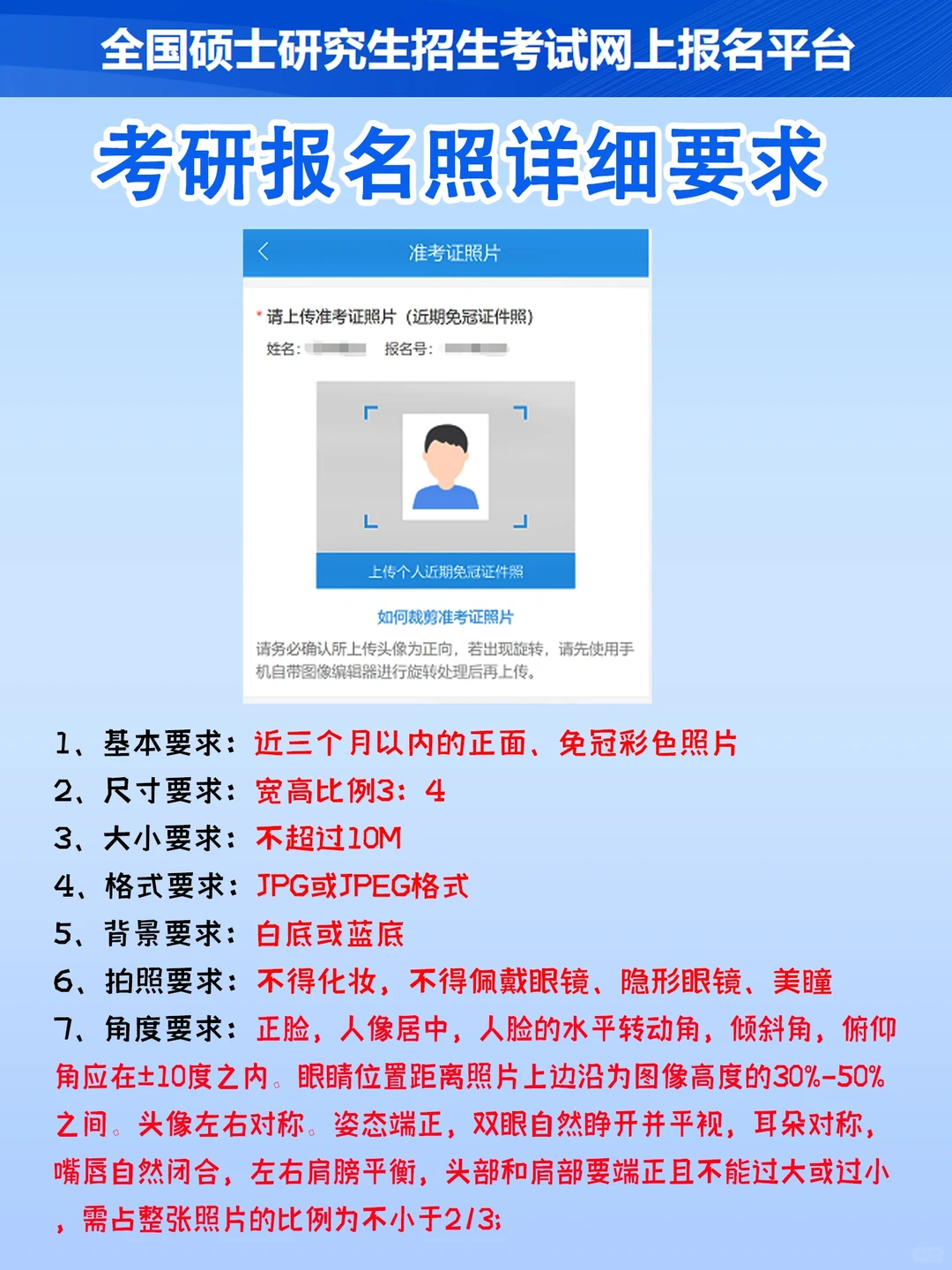 考研报名照审核很严，这些坑不要踩！