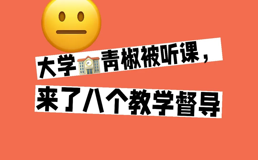 八个教学督导听课是什么体验