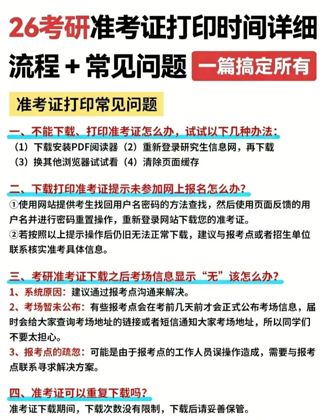 26考研准考证开始打印：流程避坑全攻略❗️