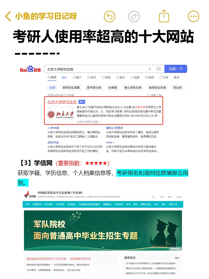 考研人使用率超超超高的十大网站