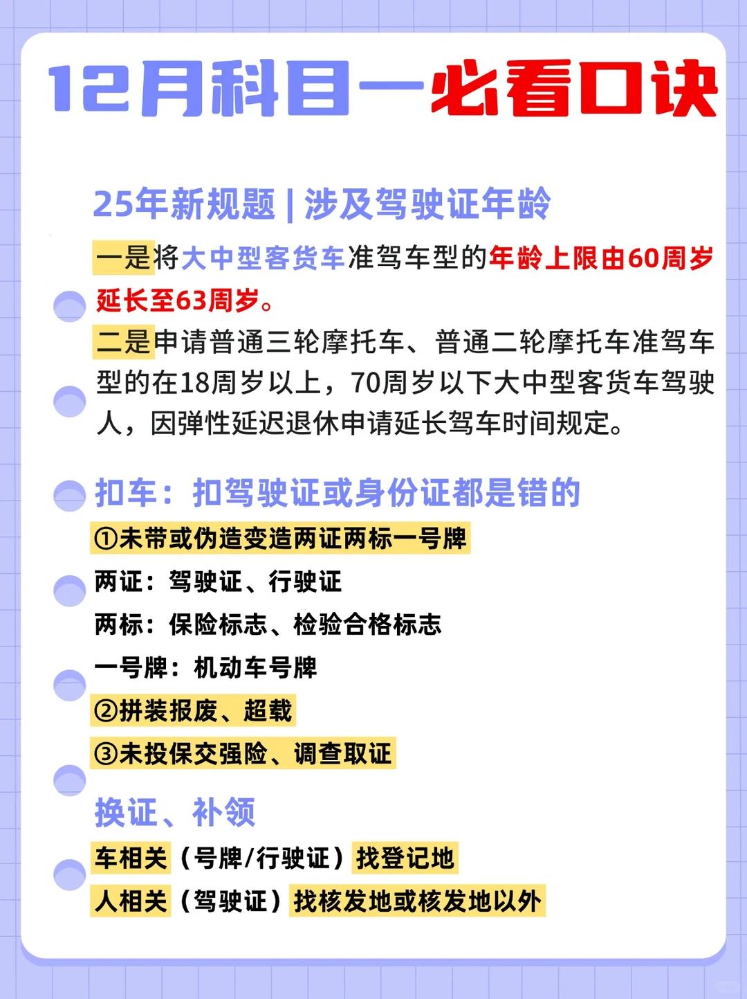科目一不急了，反正就这12页纸