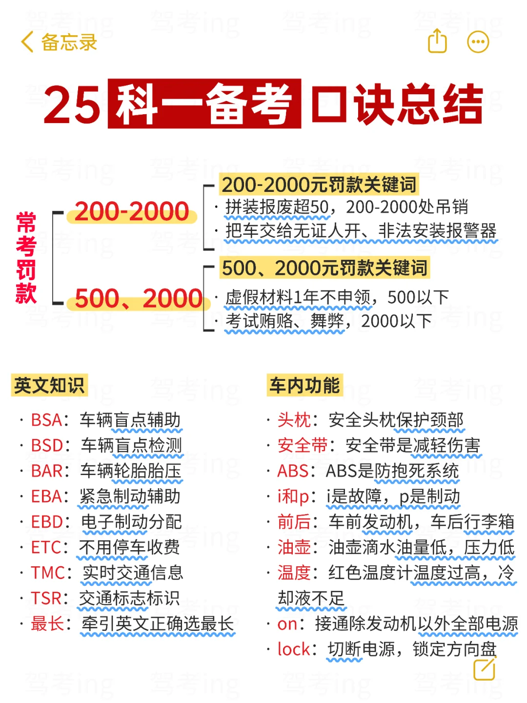 11月考科目一的，这样看，考试就像抄答案！