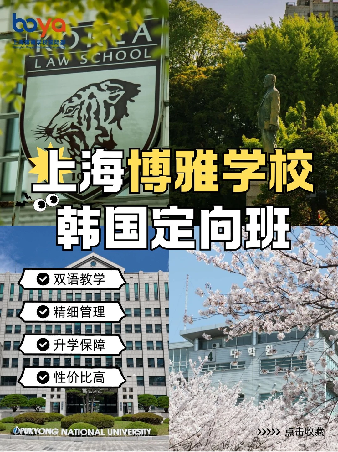 上海博雅学校韩国定向班 · 保障式升学