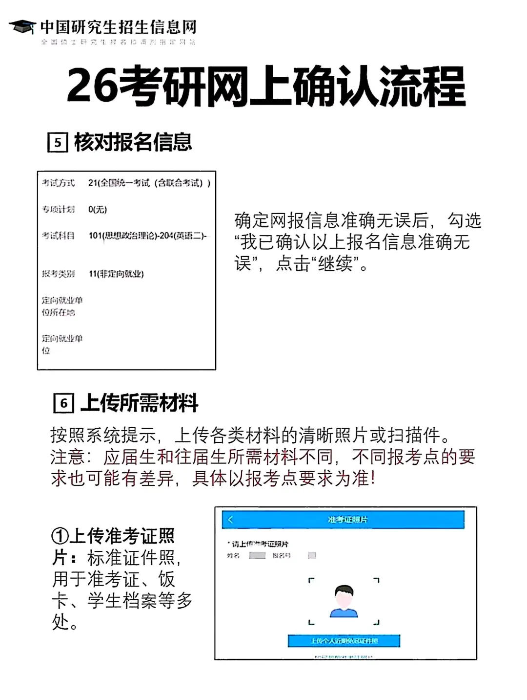 26考研网上确认全攻略!照着填!
