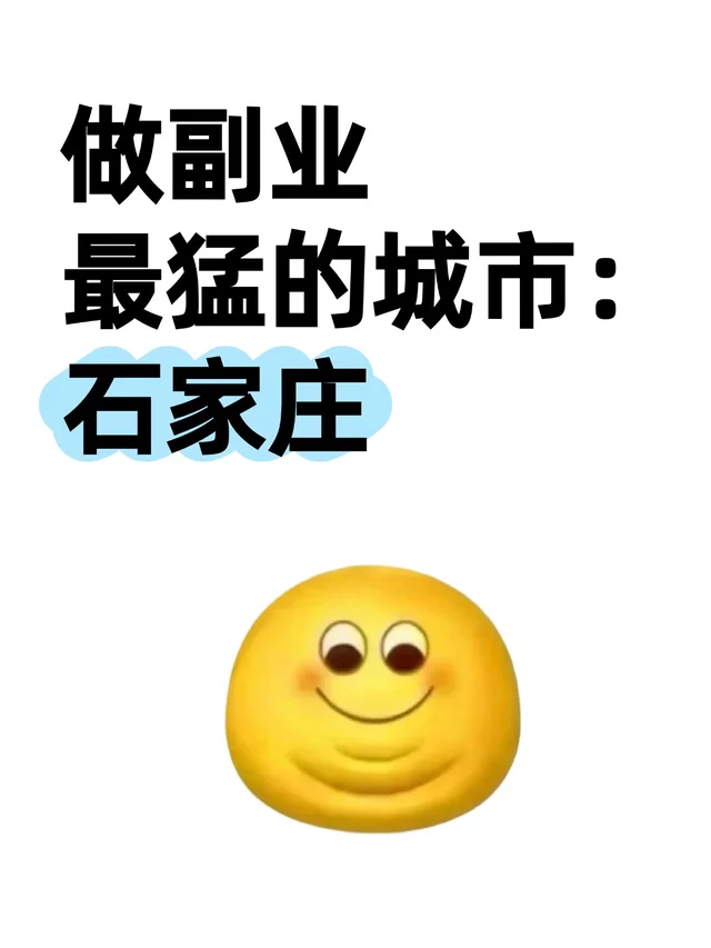 做副业最猛的城市:石家庄😋