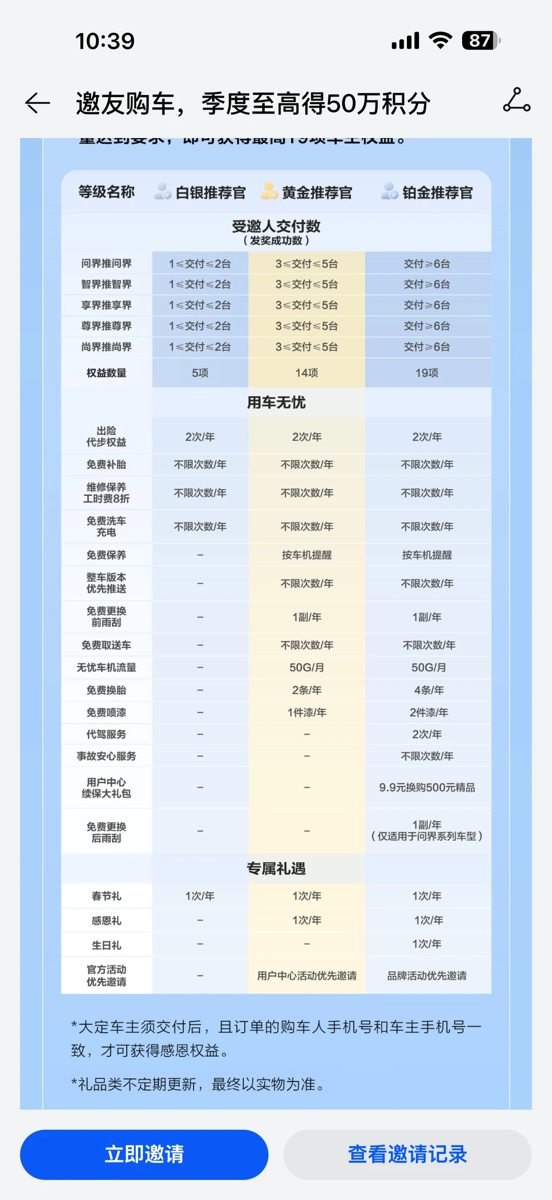 鸿蒙智行老带新邀请礼