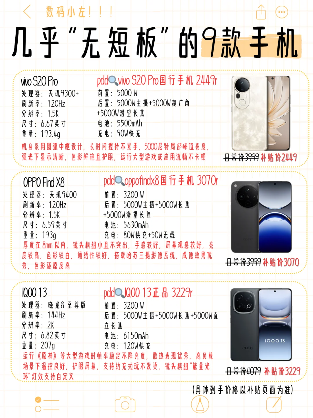 准大学生必看！9款“无短板”手机推荐