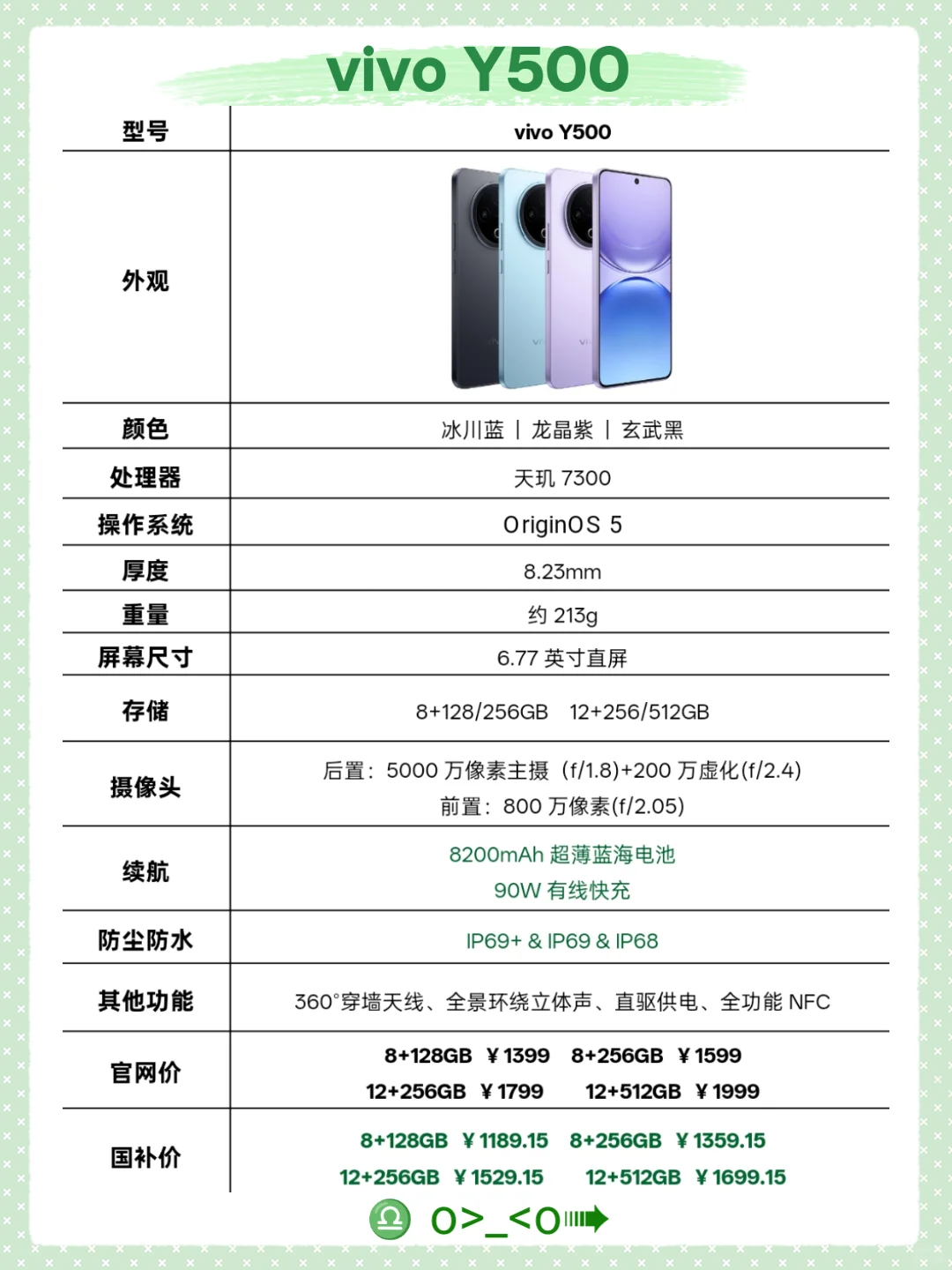 🌈 vivo Y500性价比新机配置参数❗