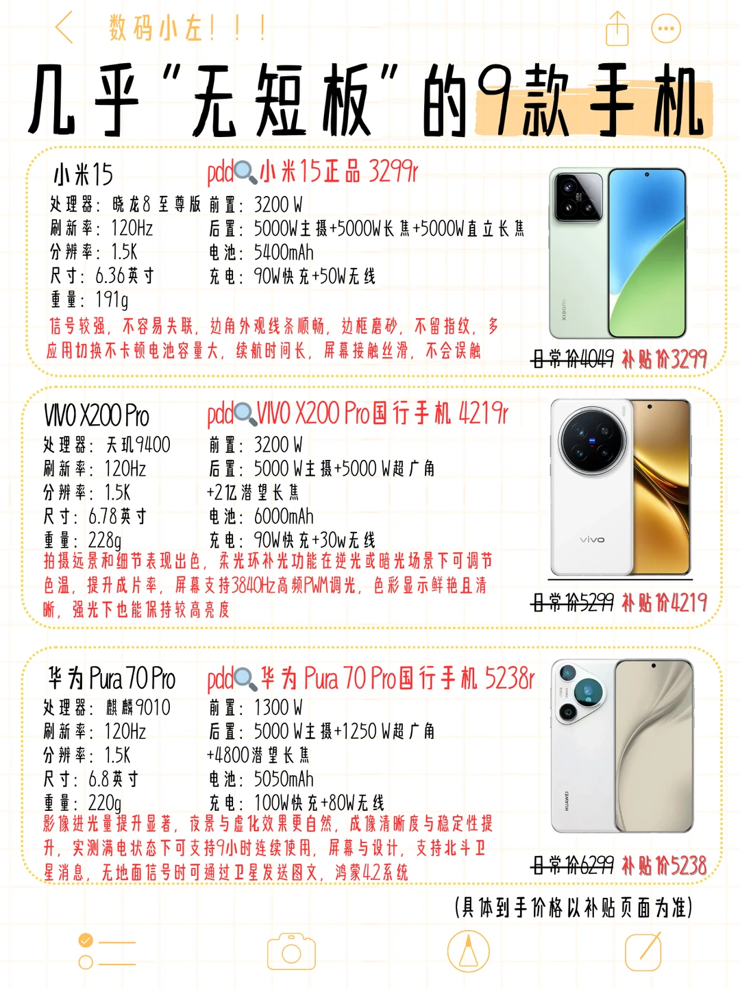 准大学生必看！9款“无短板”手机推荐