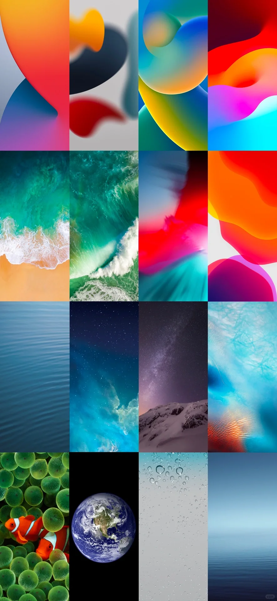 🔥iOS历史演变，苹果iOS原生高清壁纸下载