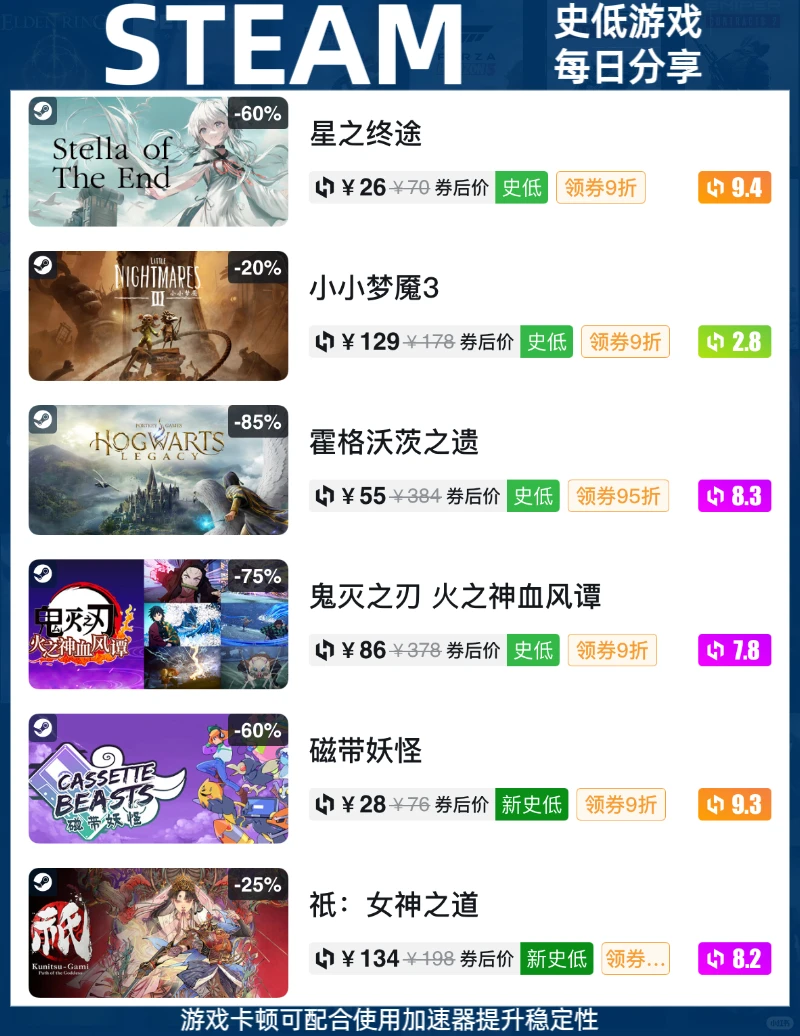 Steam史低快报11月25日：今日史低游戏分享！