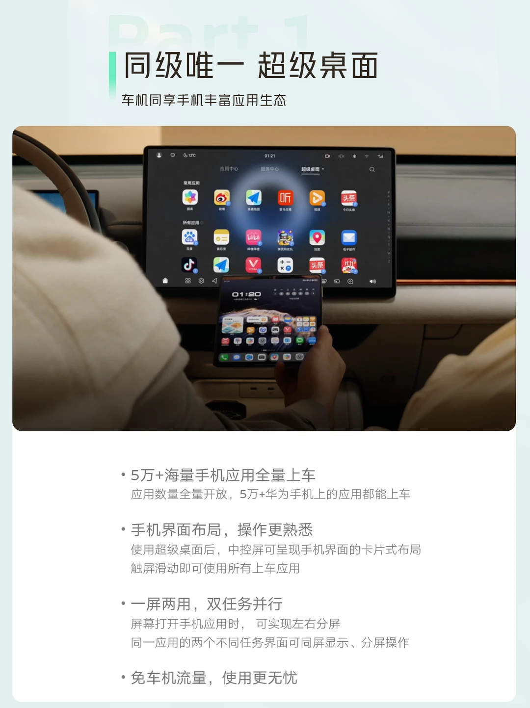 天籁·鸿蒙座舱丨手车互联，流转随心