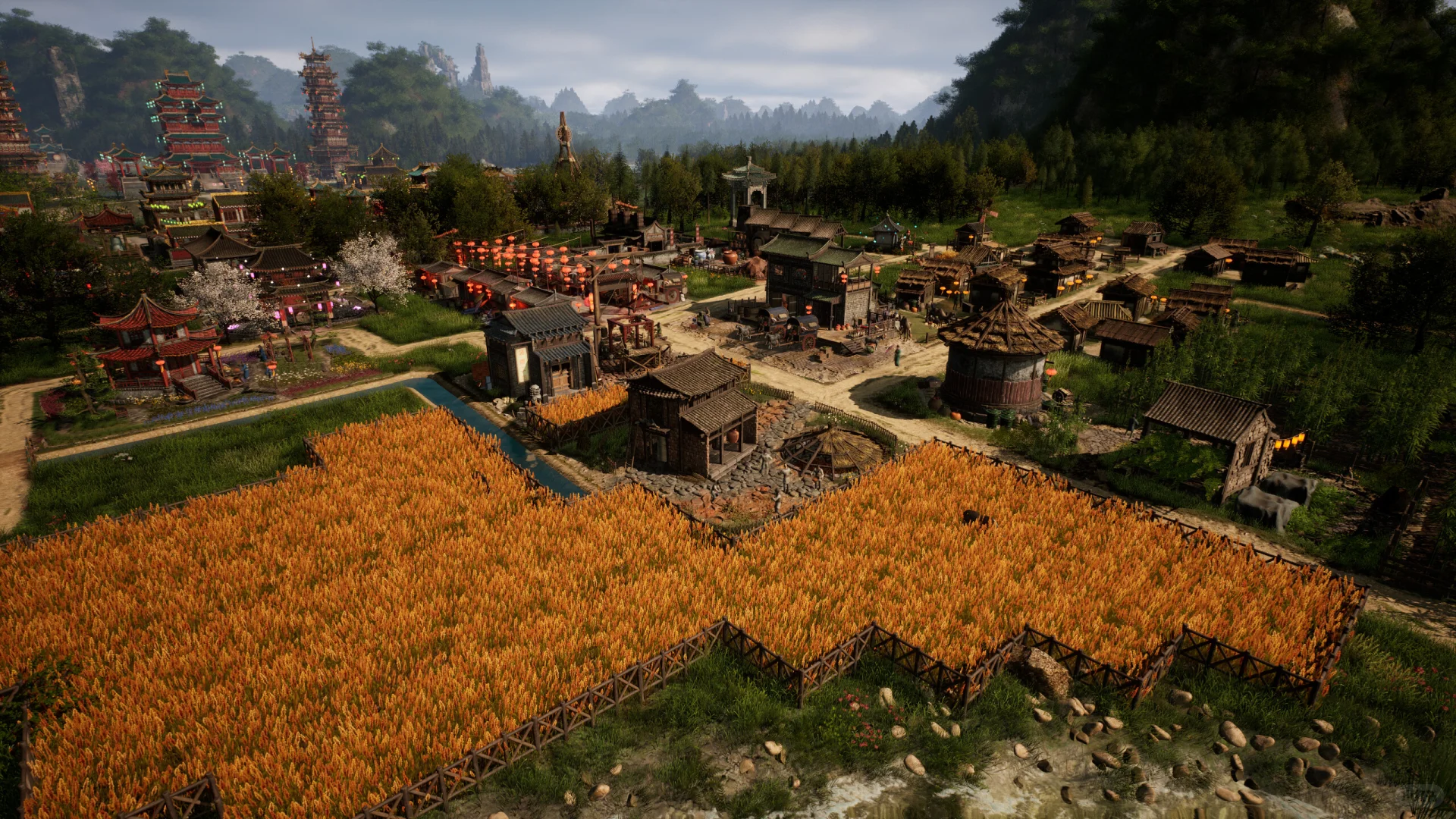 ✨水墨山河建造师！从荒土到盛世京城✨