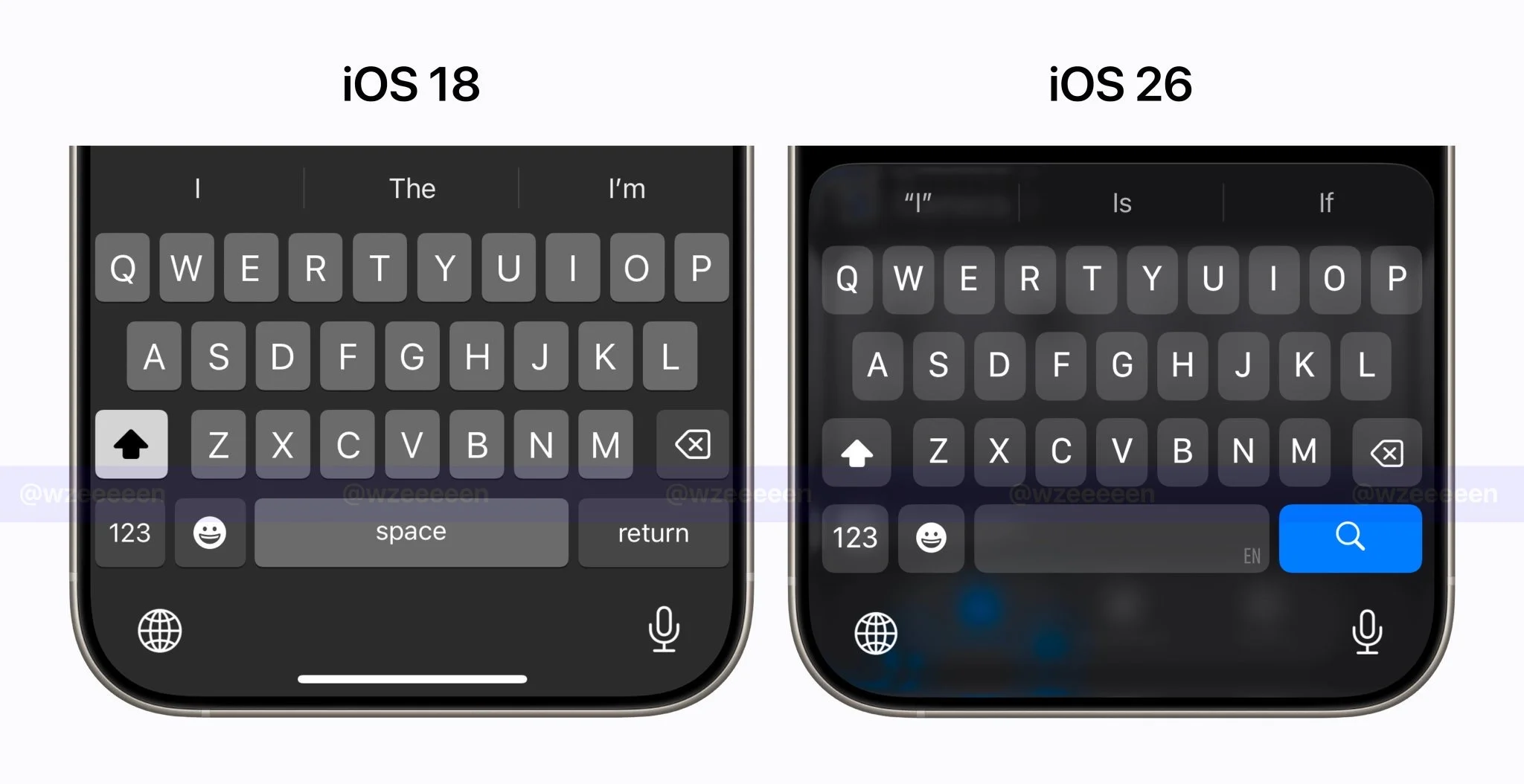 苹果iOS18到26的界面变化