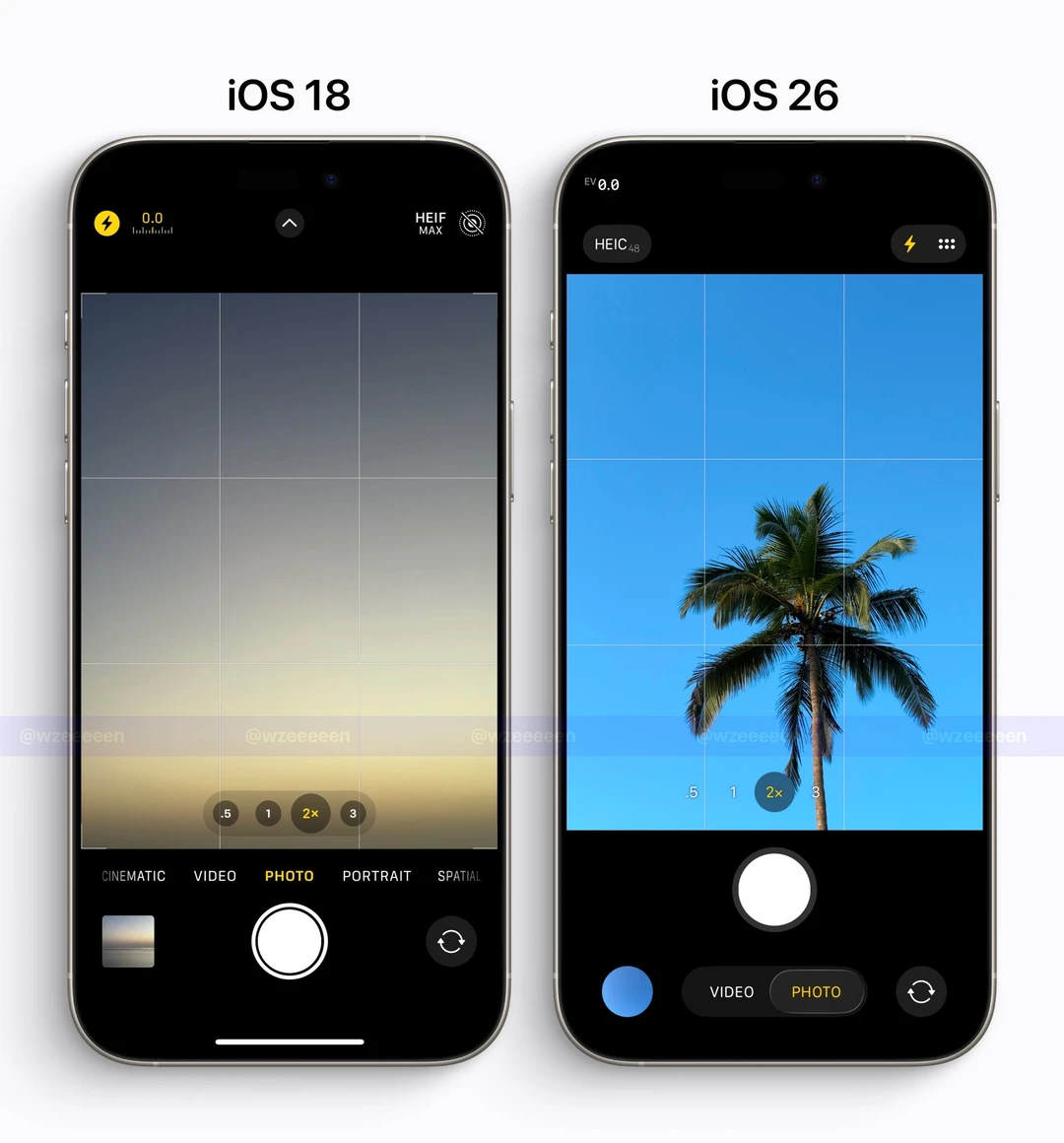 苹果iOS18到26的界面变化