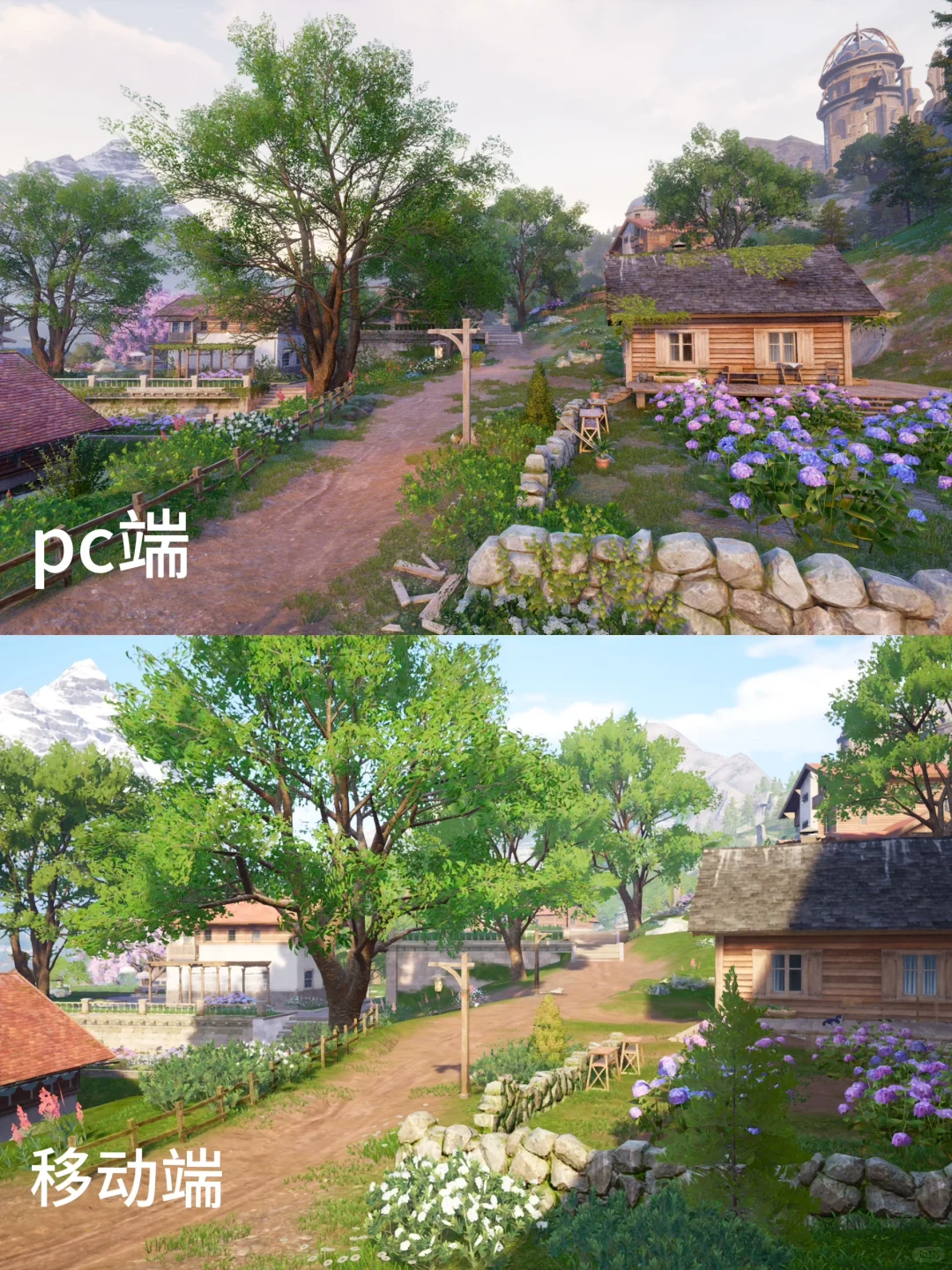 pc端和移动端对比…