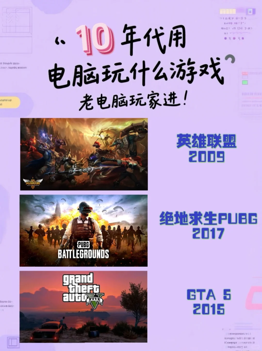 不同年代用电脑玩什么游戏｜老电脑玩家进❗