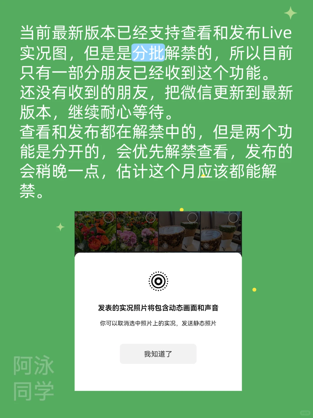 鸿蒙版微信已支持朋友圈Live实况图